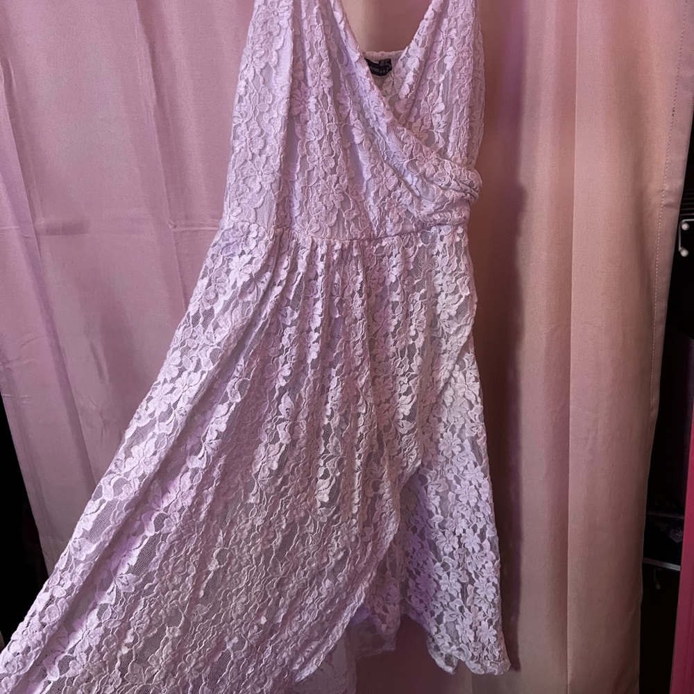 White, lace dress.